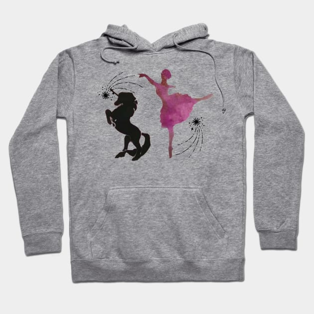 Unicorn Ballet! Hoodie by Finn Art by MB